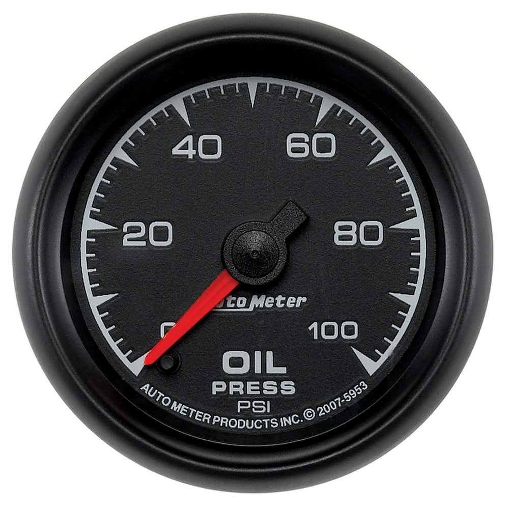 AutoMeter 5953 ES Electric Oil Pressure Gauge; 21/16 in.; Black Dial