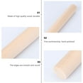 thumbnail image 6 of 31CM Nature Lotus Wood Rolling Pin Dumplings Roller Ganmian Stick Roll, 6 of 8