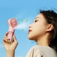 thumbnail image 5 of Handheld Fan, Powerful Portable Fan, Misting Fan Portable Hydration Coolings Humidification, Water Spray Electric Fan, Rechargeable Handheld Small Fan for Indoor Outdoor, 5 of 5
