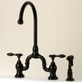 thumbnail image 2 of Kingston Brass KS7795TALBS Bridge Kitchen Faucet with Brass Sprayer, Oil Rubbed Bronze, 2 of 3