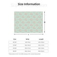 thumbnail image 5 of Yiaed Flora Daisy Cactus Print Blanket Throw Blanket Soft Cozy Flannel Blanket for Home Bed Sofa Couch Chair-60"x50", 5 of 6