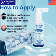 Peptide Hair Growth Serum Spray with Acetyl Tetrapeptide-3, Biotinoyl Tripeptide-1, Caffeine and Licorice Root Extract