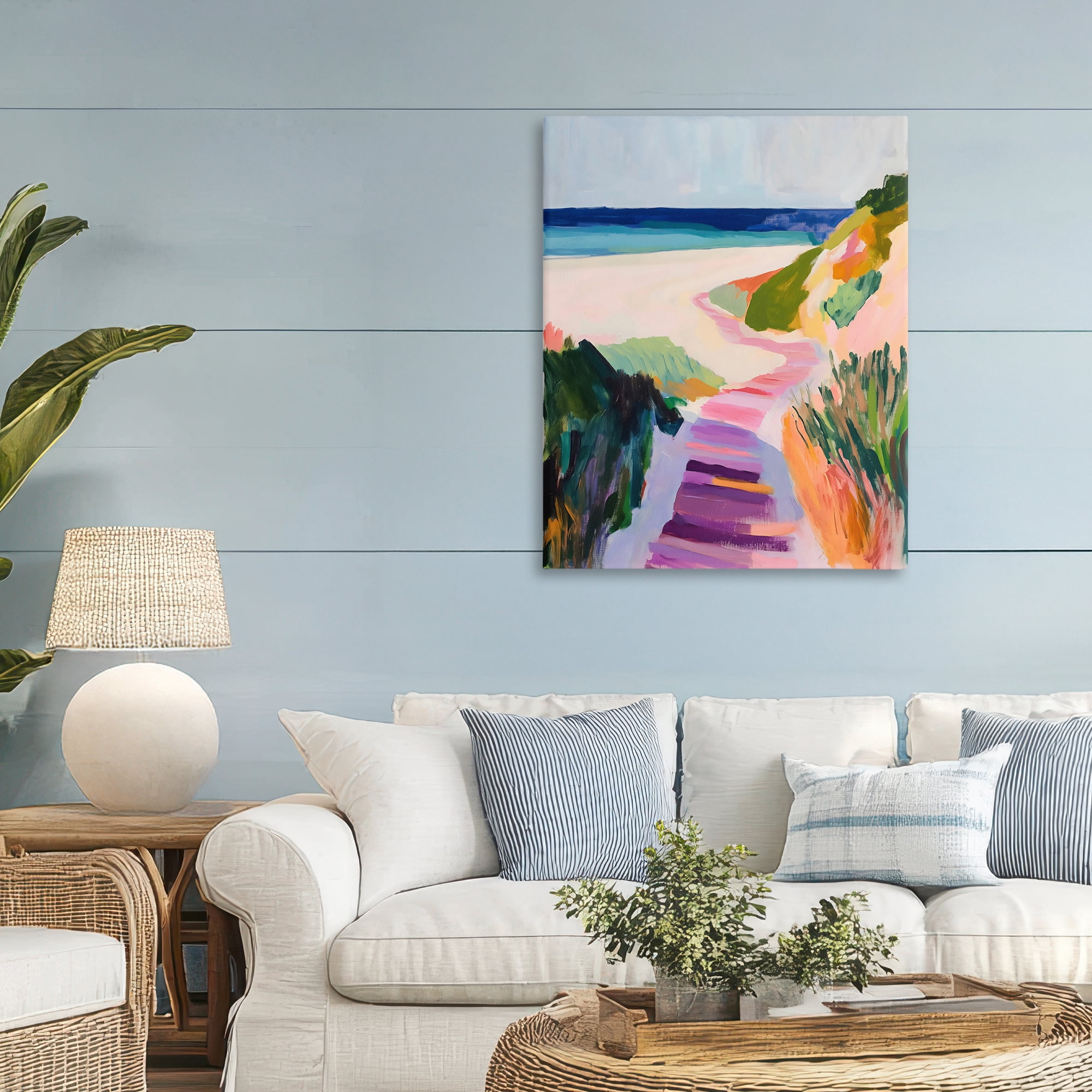 Stupell Industries Pastel Beach Pathway to Shore Canvas Wall Art, design by The Prints Vibe