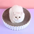 thumbnail image 3 of Flmtop Round Kitten Cat Corrugated Paper Scratch Pad Grinding Nail Scraper Pet Toy Green, 3 of 9