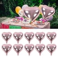 thumbnail image 1 of Globos de papel de aluminio 10 piezas Globos de papel de aluminio en forma de corazón Globos de oro rosa inodoros con brillo metálico de alta dureza ANGGREK Otros, 1 of 8