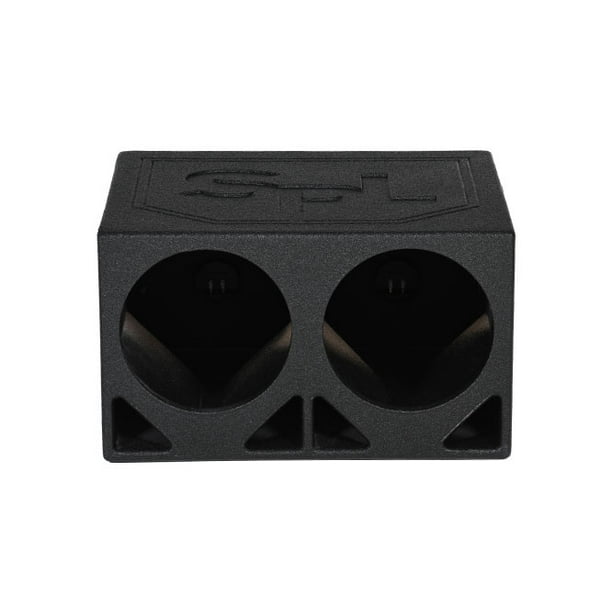 QPOWER SB210TRIBL Dual 10" Vented Triangle Ported Bedliner Finish