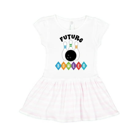 

Inktastic Future Bowler Bowling Pins Gift Toddler Girl Dress