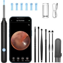LMECHN Ear Wax Removal Camera Ear Cleaner, Wireless 360° Visible Ear Camera with WiFi, Ear Pick Cleaning Kit Suitable for Ear, Nose, Skin, Gift for Family, Pets, Lover