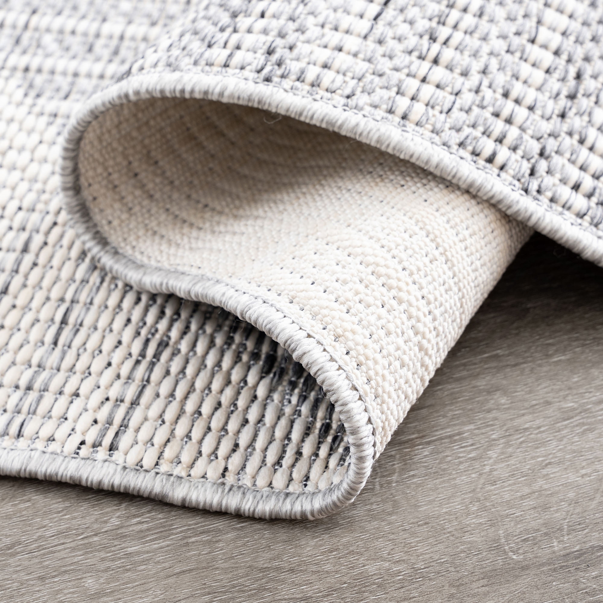 Bliss Rugs Bailey Transitional 2' x 3' Gray and White Indoor Outdoor Area Rug
