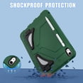 thumbnail image 5 of TECH CIRCLE iPad 10th Generation Kids Case 10.9 inch, 2022 iPad 10.9" Case with Pencil Holder, Shockproof Portable Handle Stand Protective Kids Case for iPad 10th Generation 2022 10.9 Inch, Green, 5 of 8