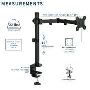 VIVO Single Monitor Desk Mount Sty Adjustable/Tilt for 1 Computer Screen