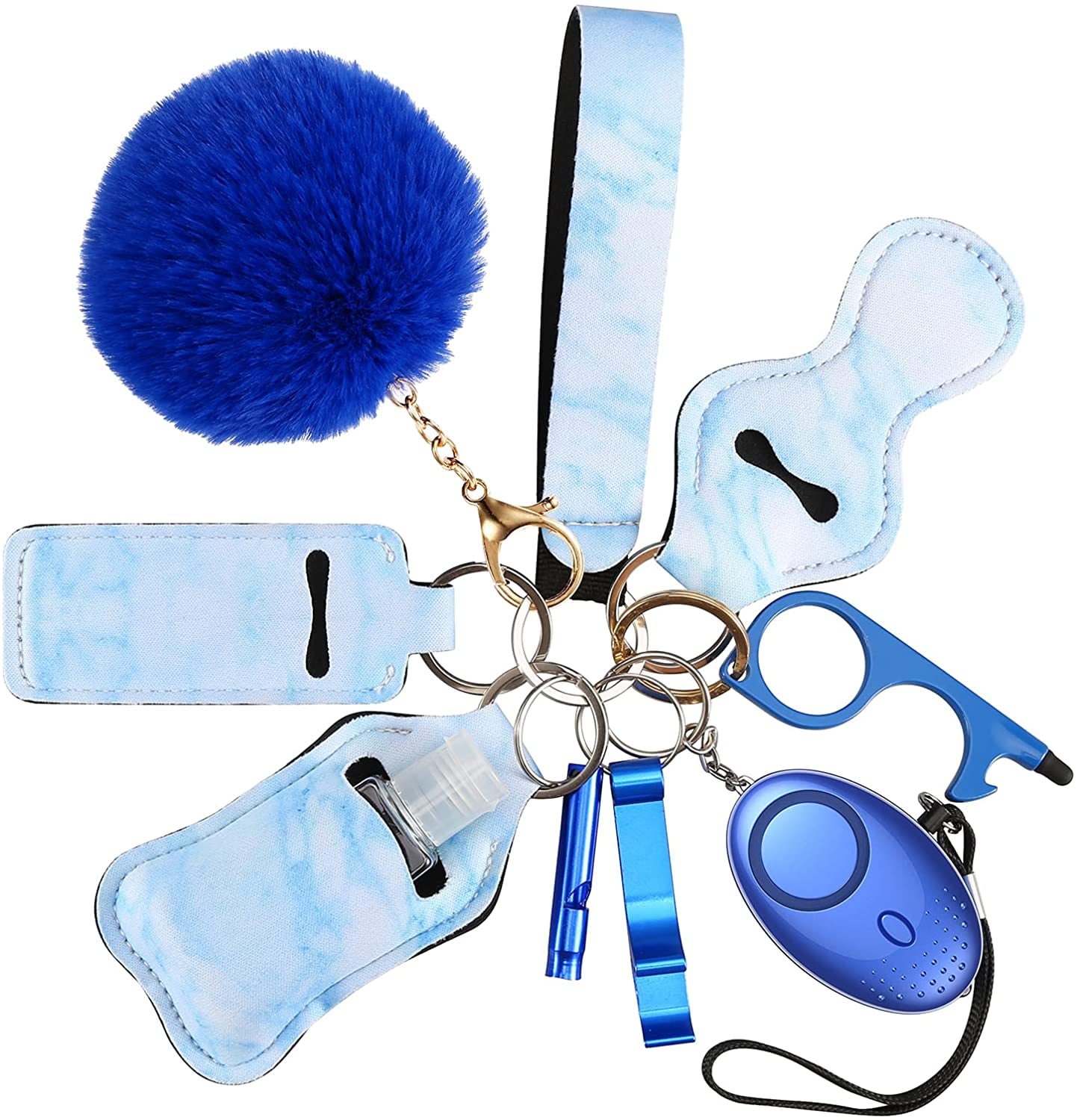 Safety Keychain Set for Women and Kids, 10 Pcs Safety Keychain