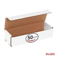 thumbnail image 3 of White Corrugated Cardboard Mailing Boxes, 9 x 3 x 2 Inches, Pack of 50, Crush-Proof, for Shipping, Mailing and Storing, 3 of 6