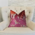 thumbnail image 2 of Plutus 20" x 36" Velvet Grayce Handmade Luxury Pillow in Fuchsia Coral and Cream, 2 of 3