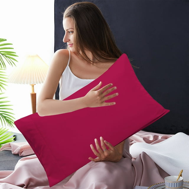 YIMWNYI 2Pcs Pillow Cases, Soft Brushed Microfiber Fabric, Shrinkage and Fade Resistant, 20x30 Inches Pillow Covers, Envelope Closure Design, Machine Washable, Durable & Comfortable Pillowcase Set