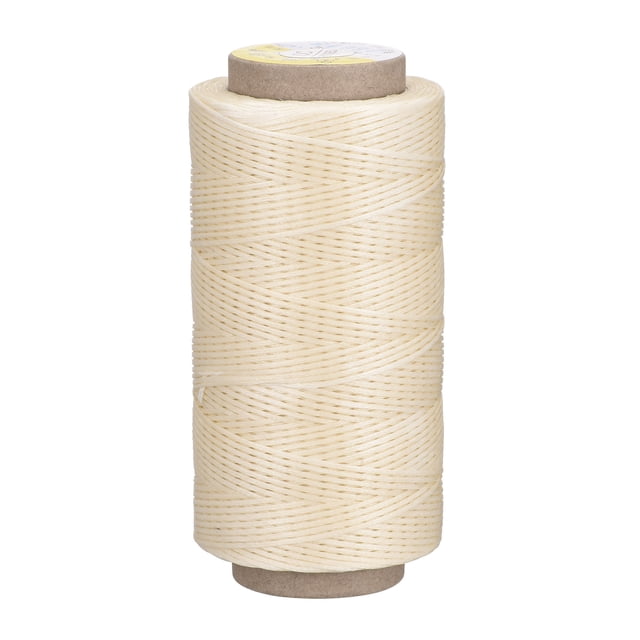 Unique Bargains Fil à Coudre en Cuir 186 Yards 210D/1mm Corde Cirée en Polyester, Lin