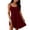 Wine, variant on Women's Summer Dresses Beach Boho Style Sleeveless Solid Colors Flowy Styles Tank Tops Mini Skirts