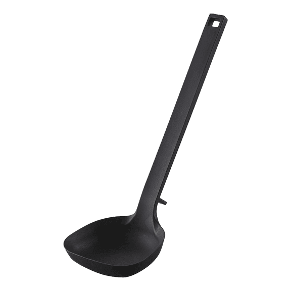 Yamazaki Home Floating Utensil - Four Styles, Black, Silicone, Ladle, Dishwasher Safe, Floating Design, No Assembly