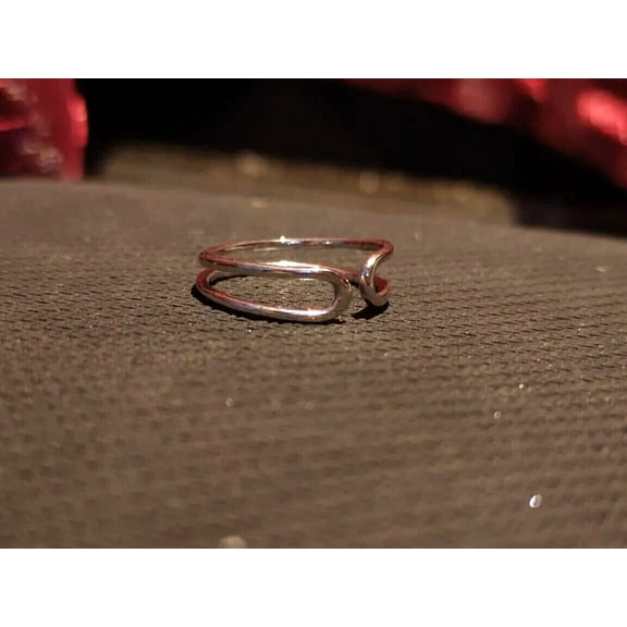 Exclusive Women's Solid Metal 925 Silver Toe Ring 14K White Gold Plated