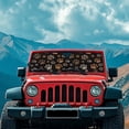 thumbnail image 3 of Uorisanigo Windshield Sun Shade for Jeep Wrangler TJ JK JKU JL JLU, Aluminum Foil Film Cute Dog Paw Print Car Winshied Sunshade, Effectively Blocking Heat and UV Rays, Easy to Install, 3 of 7