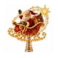 thumbnail image 2 of 3D Lighted Christmas Tree Topper Collection, Santa Sleigh Tree Topper, LED Warm White Twinkling Lights, Indoor Home Decor, Vintage Holiday Ornament, 2 of 7