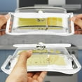 thumbnail image 6 of Butter Dish with Lid and Knife BPA Free,KJRIVER Plastic Butter Container for Countertop Easy Grip Handles Dishwasher and Freezer Safe-White Color, 6 of 6