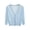 Blue plus size cardigan for women a1, variant on Women Plus Size Long Sleeve Cardigan Button Down Open Front Solid Casual Basic Cover Up Tops Spring Summer Fall Lightweight Layering Fashion Clothes, Blue XL