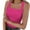 Hot Pink, variant on pstuiky Tank Top Women, Women Summer Casual Three Quarter Sleeve Solid Color Square Neck Slim Fit Tank Top for Casual Outings Lightweight Comfortable Style Black L
