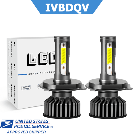 For Kia Spectra 2005-2009 LED Headlights Pair H4 High/Low Beam Bulbs 60W 6000K Super Bright White