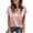 Hot Pink, variant on Babysbule Notch Neck Short Sleeve Blouse S-XXL Women's Casual Office Loose Fit Everyday Top
