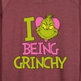 thumbnail image 3 of The Grinch - I Love Being Grinchy - Women's Lightweight French Terry Long Sleeve Shirt, 3 of 5