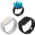 thumbnail image 2 of PYYNA-2 Pack Building Brick Watch with Custom Dial, DIY Wristwatch Compatible with Lego Bricks, Adjustable Silicone Strap, Creative DIY Wristwatch Gift for Lego Brick Lovers (Black and White), 2 of 2