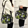 thumbnail image 5 of FORMRS Student Lunch Bag Insulated Reusable Cooler Box with Zipper Pockets, White Flower Pattern, 5 of 9