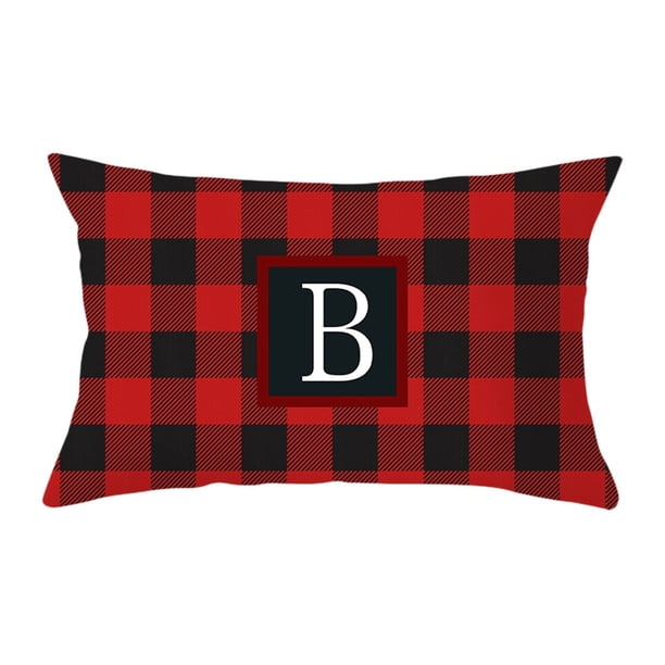 Fundas De Cojín Fundas De Almohada Navideñas 12X20 Fundas De Almohada Con Letras Rojas Fundas De Cojín Para Sofá Decoración Del Hogar Para Sofás De Exterior Ropa De Cama Para El Coche Y Decoración D