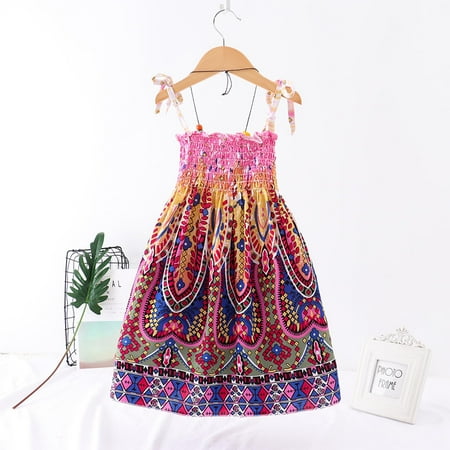 

EQWLJWE Mommy And Me Clothes Rainbow Sling Dress Boho Beach Mother Daughter Dresses Family Look Contains Necklace Gift Christmas Pajamas for Family Holiday Clearance