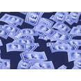 thumbnail image 1 of Ahgly Company Tapis d'Intérieur Lavable en Machine Rectangle Transitionnel Jeans Bleu, 4 Pieds x 6 Pieds, 1 of 7