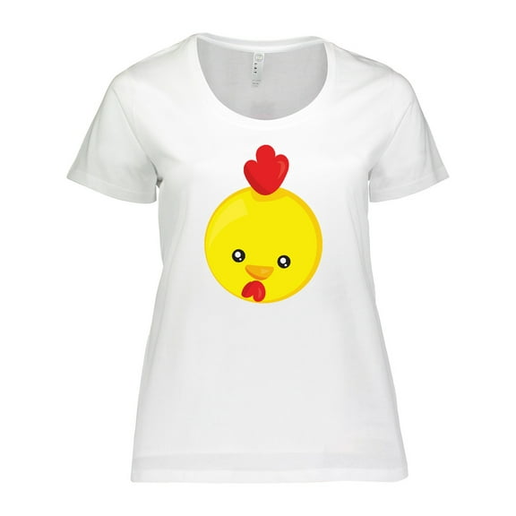 Inktastic Cute Chicken, Little Chicken, Yellow Chicken Women's Plus Size T-Shirt