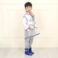 thumbnail image 2 of Zanarzt Kids Rain Suits Waterproof Rain Wear Baby Boy Girl Rain Suit Poncho Hooded Ponchos Raincoat Waterproof Rainwear Blue,9-10 Years, 2 of 4