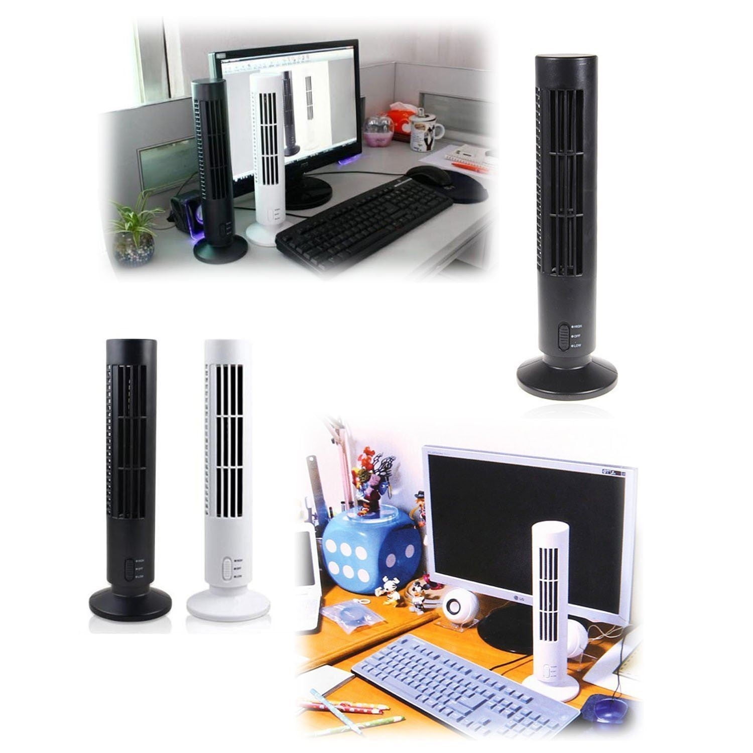 Portable Mini Usb Fan Durable Bladeless No Leaf Air Conditioner Cool