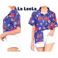 thumbnail image 3 of HAPPY BAY Women's Casual Beach Hawaiian Shirt Summer Blouse Short Sleeve Button Down Dress Tops Tee Shirts Blouses for Women XL Valentine Hearts, Blue, 3 of 4