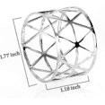 thumbnail image 2 of Set of 6 Silver Metal Napkin Rings with Elegant Hollow-Out Design for Stylish Table Settings, 2 of 4