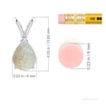 thumbnail image 6 of Angara Natural Opal Necklace - Pear Shaped Opal Pendant Necklace in 925 Sterling Silver for Women (Size-8x6mm) - October Birthstone Jewelry | 925 Sterling Silver Necklace, 6 of 11