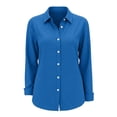 thumbnail image 6 of GUACER Womens Gingham Long Sleeve Blouses Trendy Button Up Collared Shirts Lightweight Casual Tops, 6 of 6