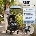 thumbnail image 3 of UPF50+ Universal Sun Umbrella for Strollers and Camping Carts, Adjustable Clip On Parasol, Anti-UV Shade Canopy for Baby Pram, Wagon and Outdoor Walking Use, 3 of 8