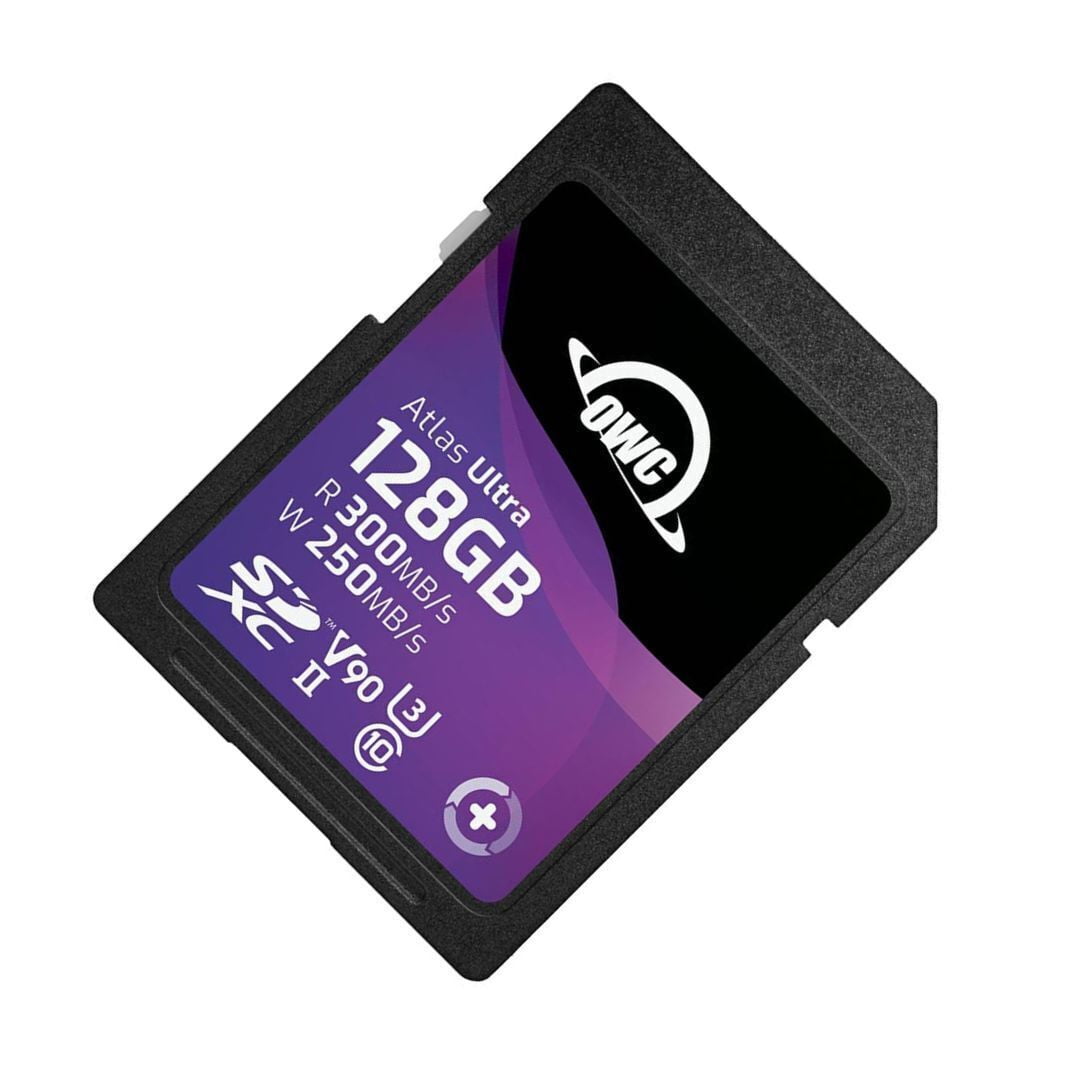 OWC Atlas Ultra - Flash memory card - 128 GB - Video Class V90 / UHS-II U3 / Class10 - SDXC UHS-II