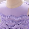 thumbnail image 6 of NAISIBABY Toddler Girls Princess Dress, Pleated Tulle Hem Bowknot Mesh Sleevelss Pageant Birthday Wedding Party Dress Purple 18Months, 6 of 9