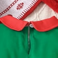 thumbnail image 5 of WIBACKER 0-18M Infant Baby Girls Christmas Outfits Long Sleeve Elf Romper Xmas Dresses Toddler Holiday Party Dress Up Clothes, 5 of 11
