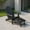Black, variant on GVN Chaise Lounge Outdoor, Lounge Chair Outdoor,All-Weather HIPS Patio Adirondack Lounge Chair with Retractable Footrest-Black