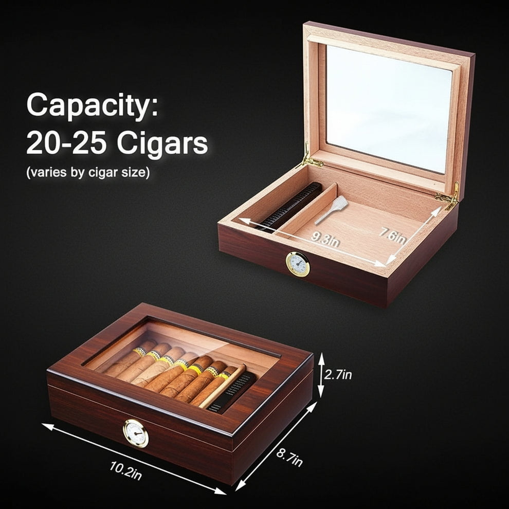 Cigar Box, Spanish Cedar, Black Color