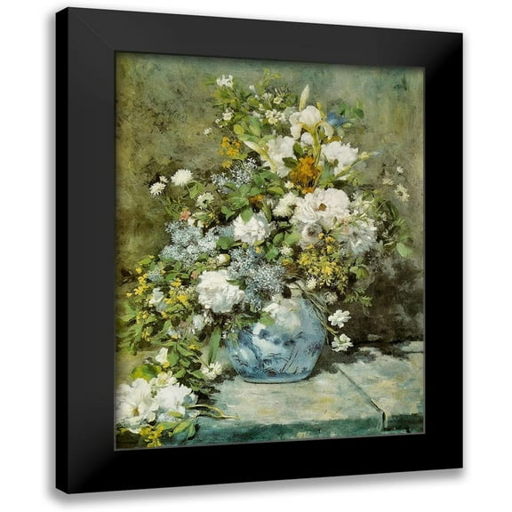 Renoir, Pierre-Auguste 12x14 Black Modern Framed Museum Art Print Titled - Spring Bouquet